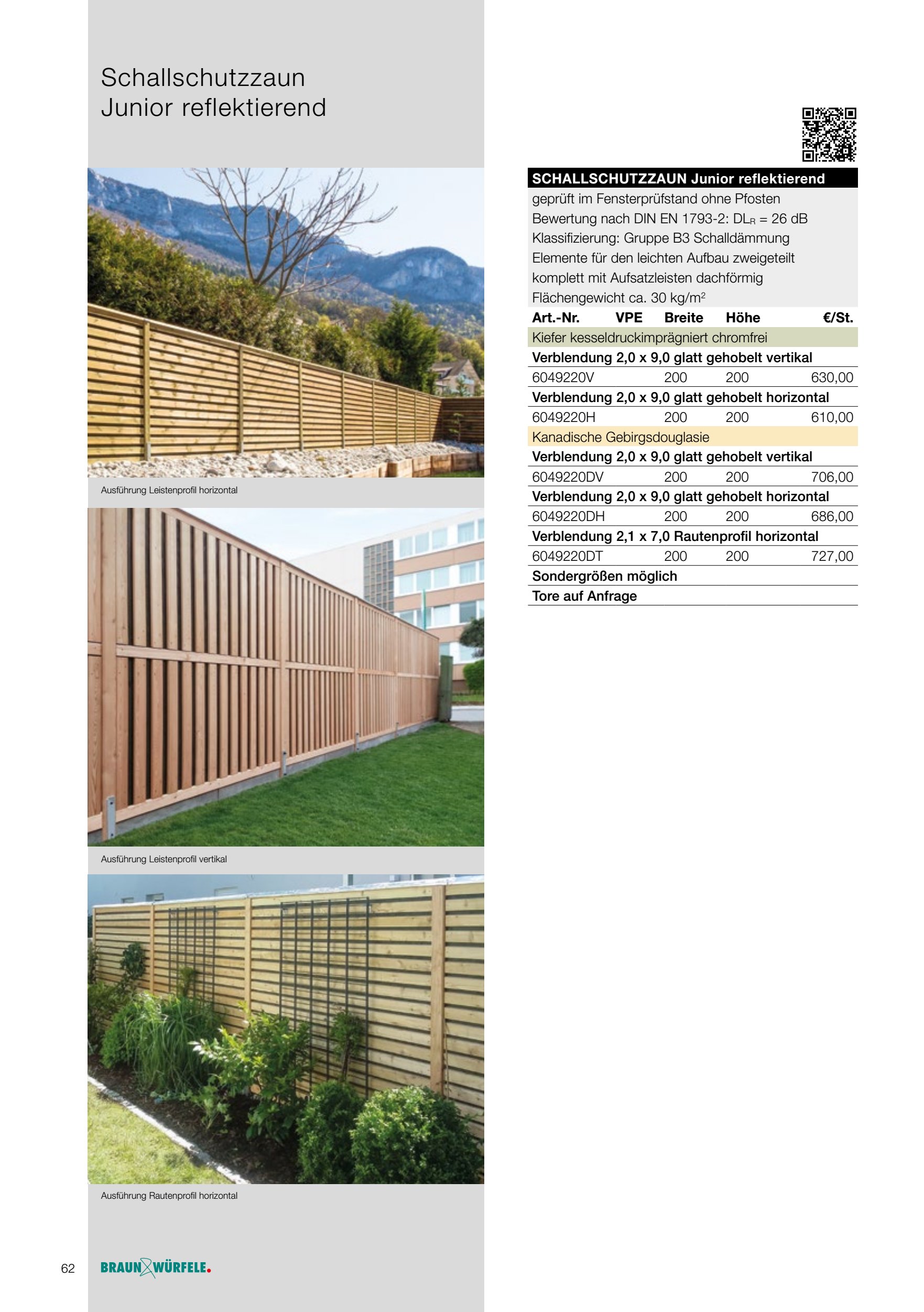 Fassaden Profile Holz
