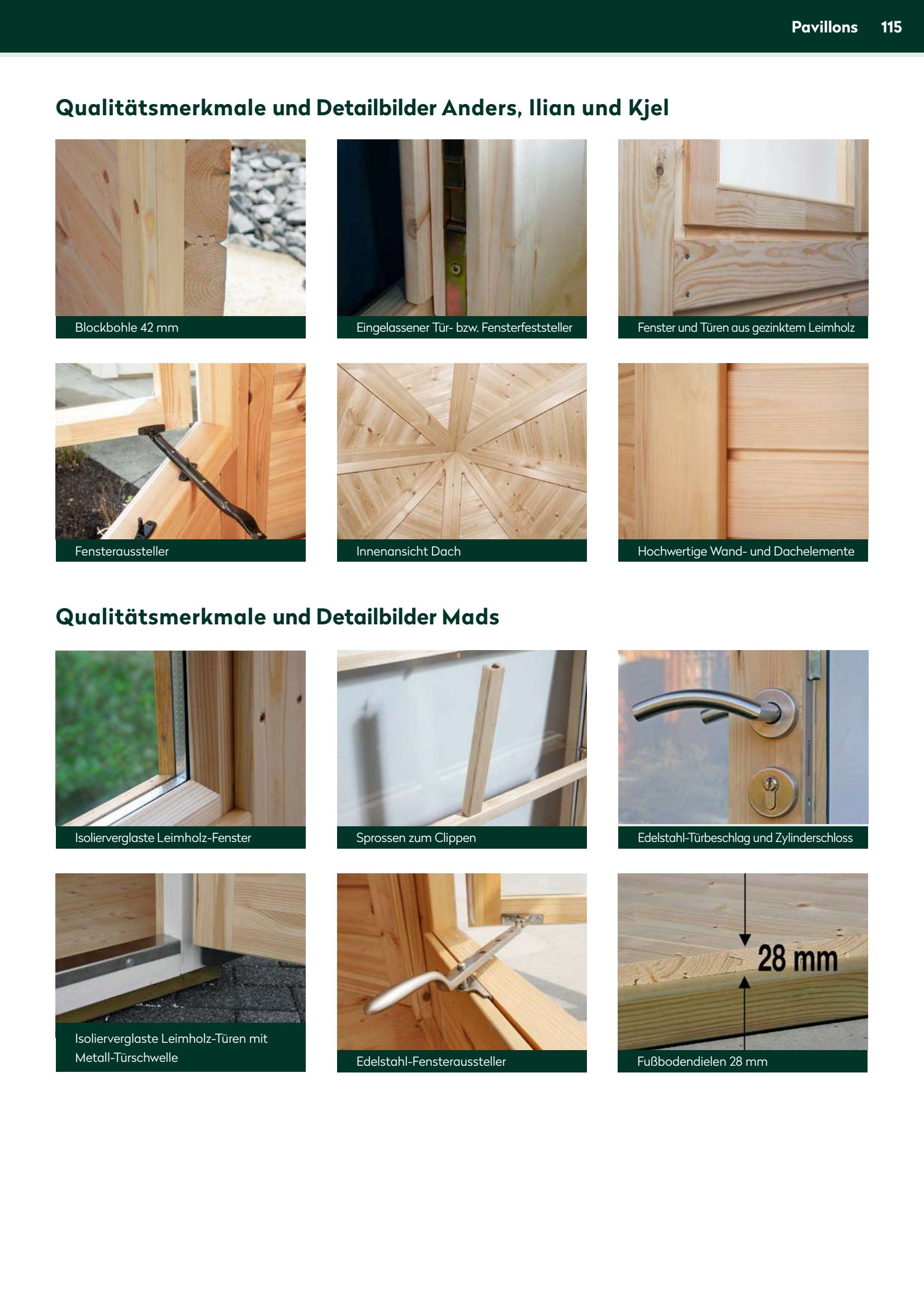 Holz-Gartenh&auml;user Empfohlenes Zubeh&ouml;r