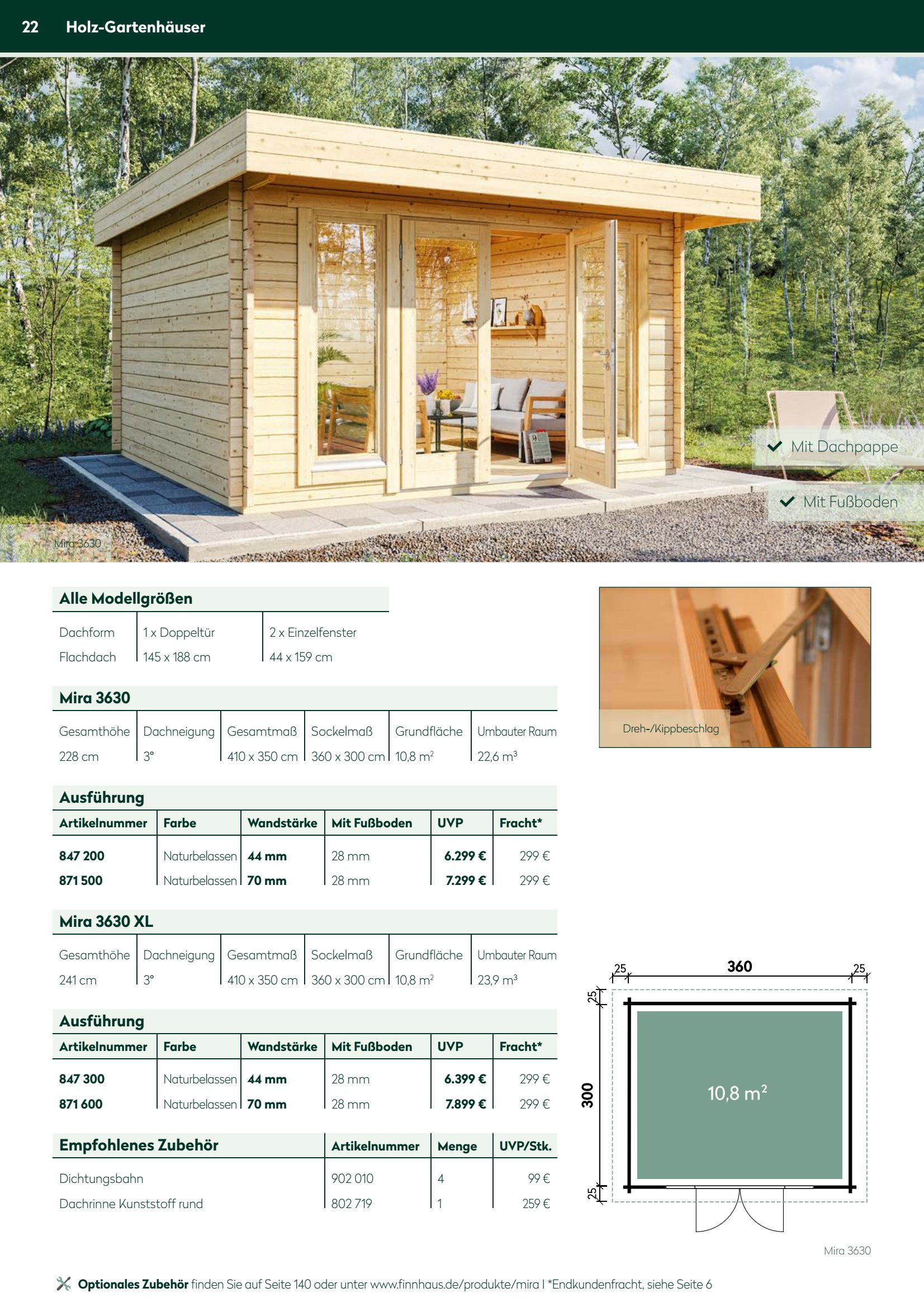 Pavillons Wanja Ausf&uuml;hrung
