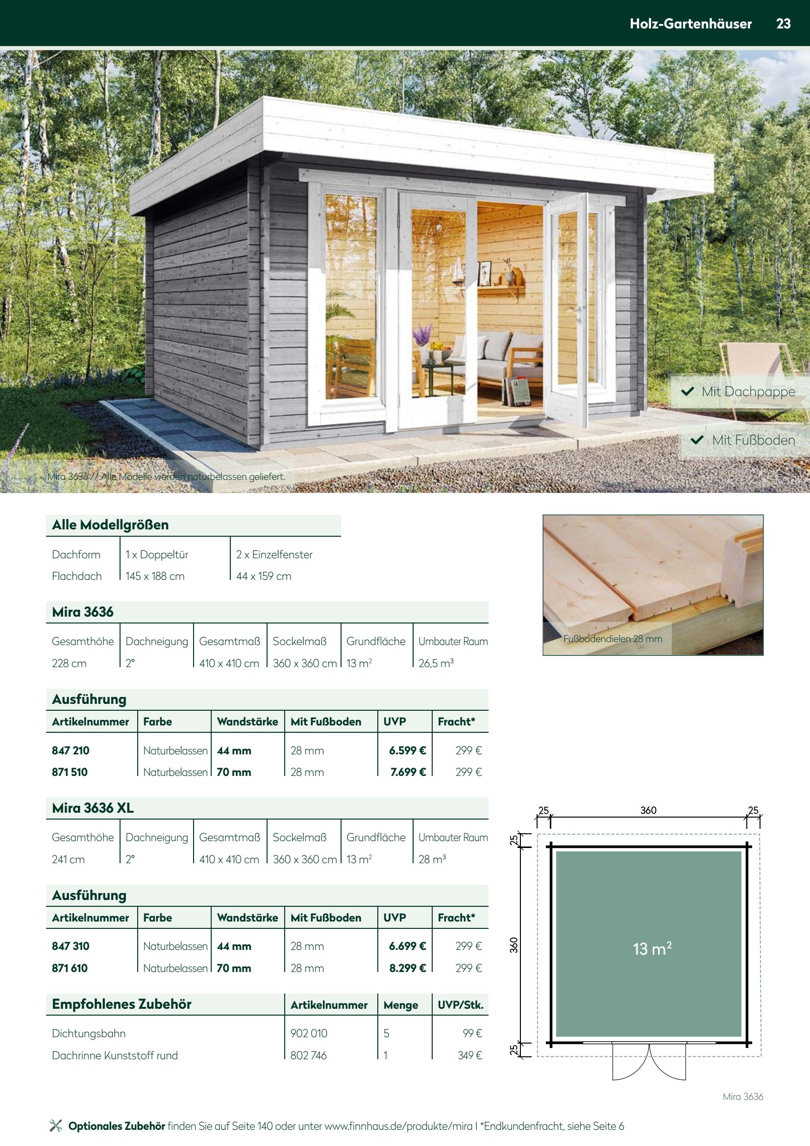 Pavillons Wanja Ausf&uuml;hrung