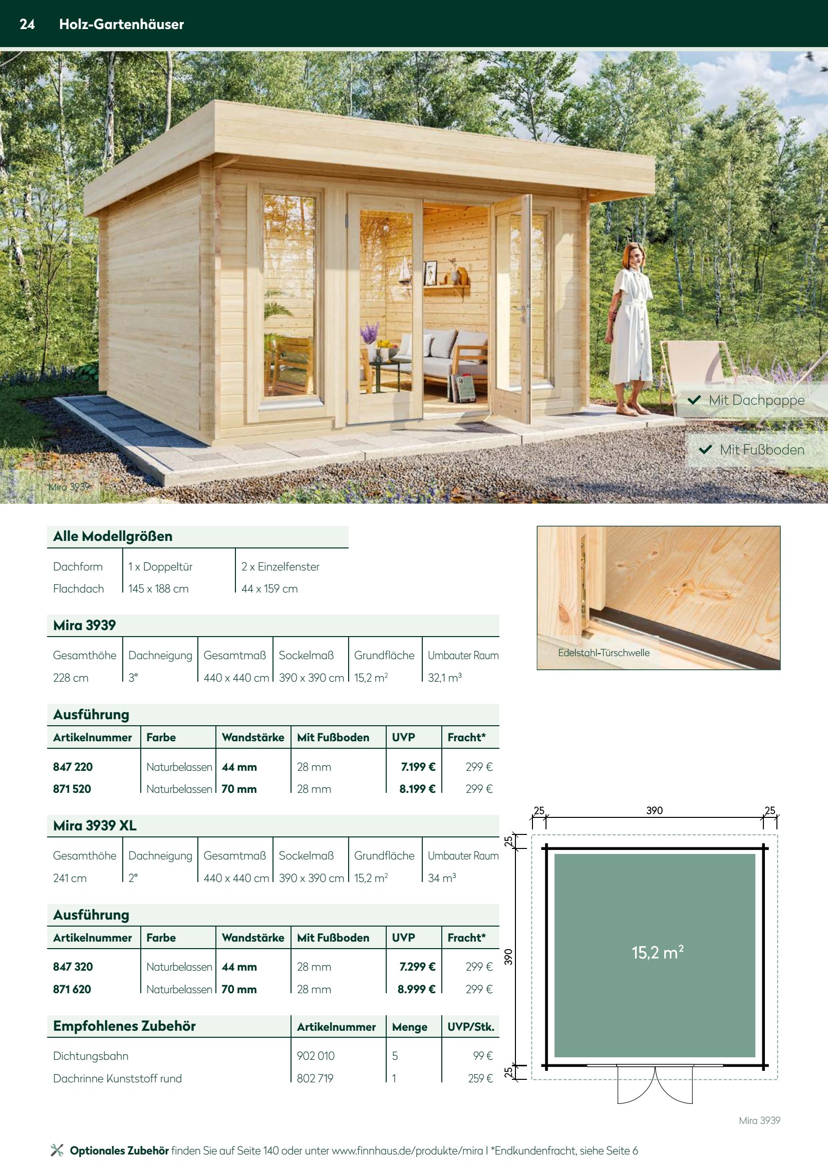 Holz-Gartenh&auml;user Ausf&uuml;hrung Maite