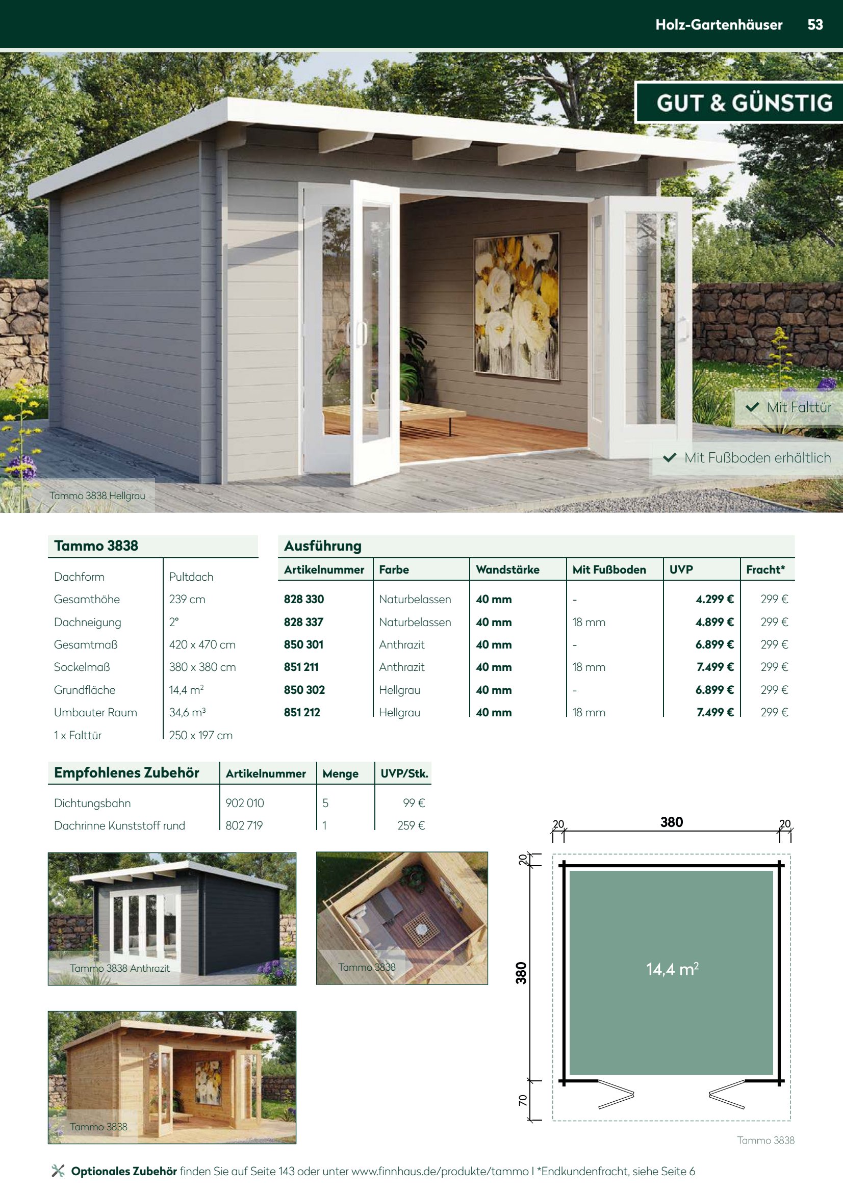 Holz-Grillkotas Holz-Pavillons Optionales