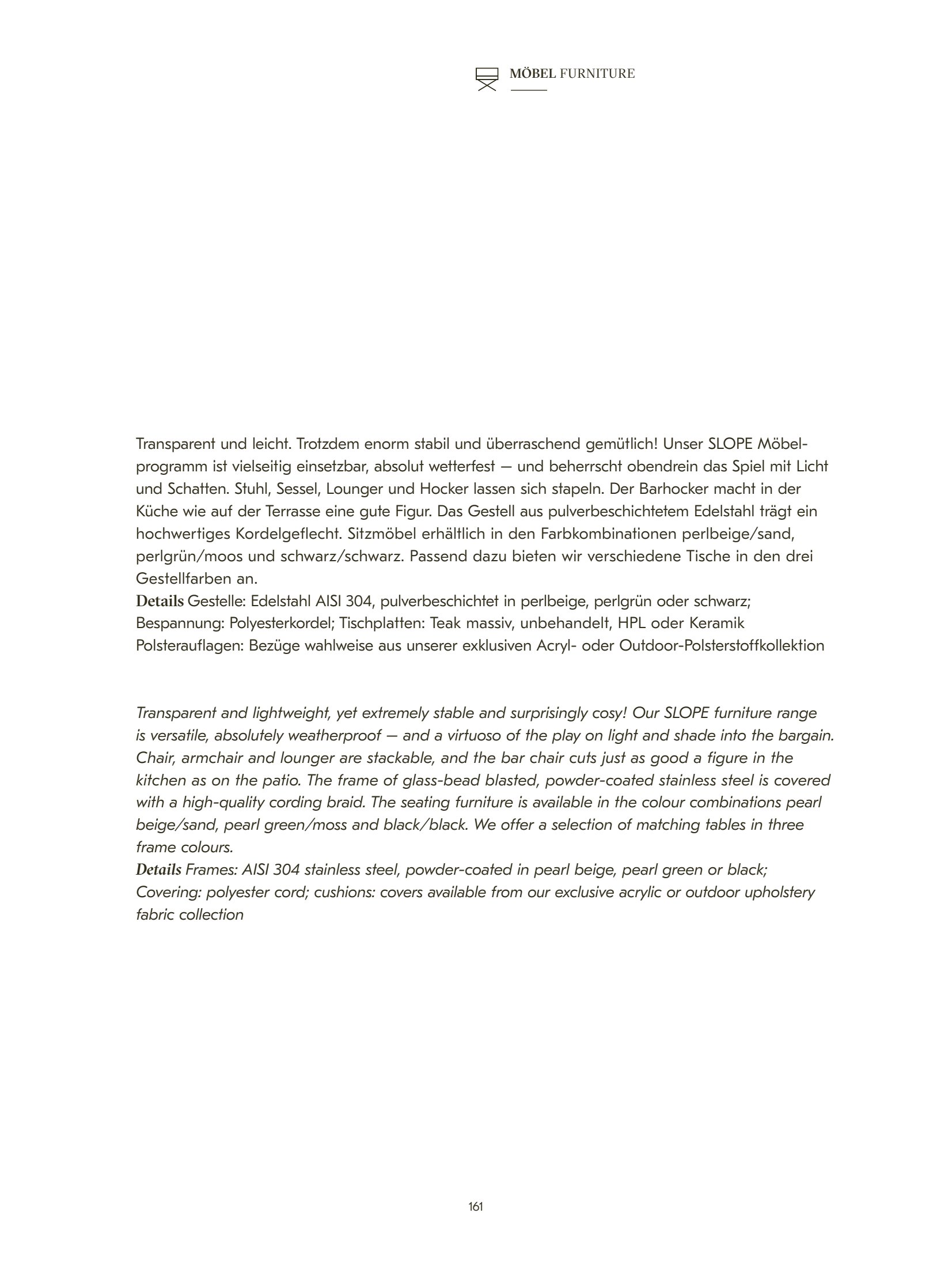 Material care instructions