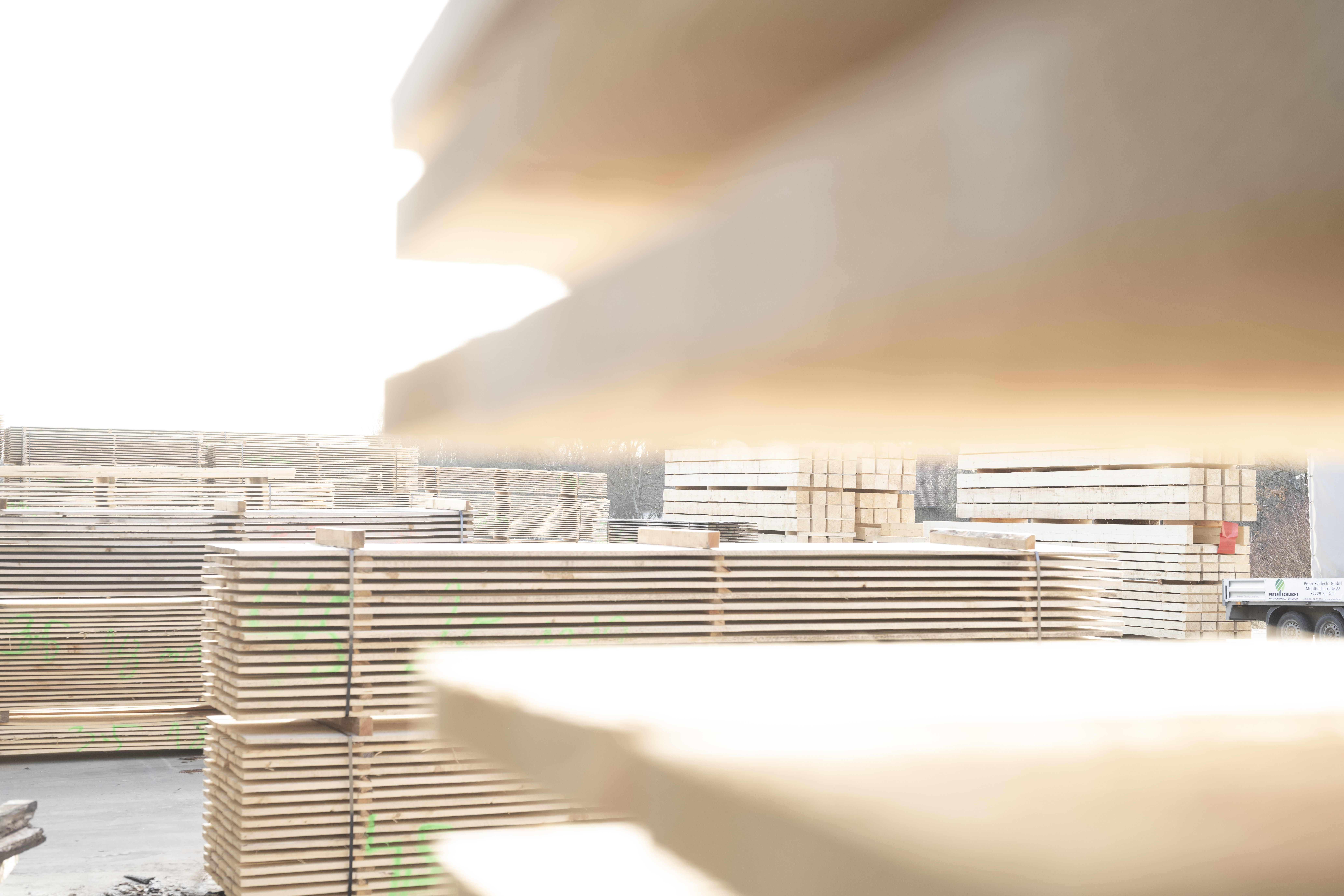 Lagerplatz Schnittholz